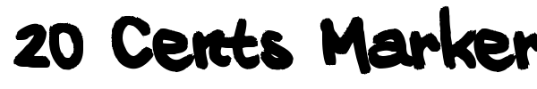 20 Cents Marker font preview